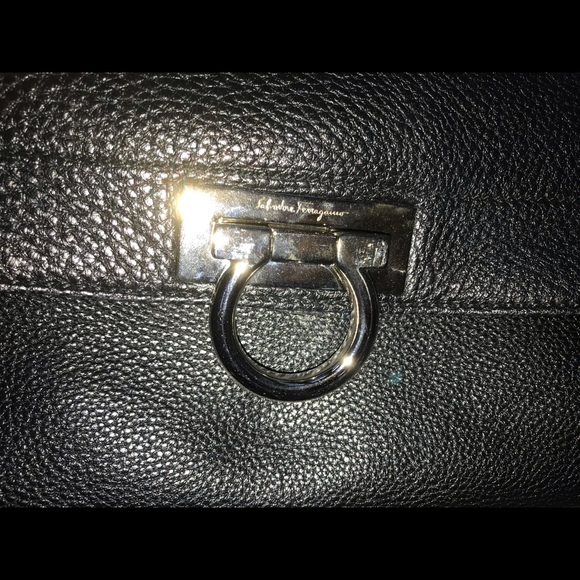 Salvatore Ferragamo Pebble Leather Hand bag purse - Picture 2 of 7